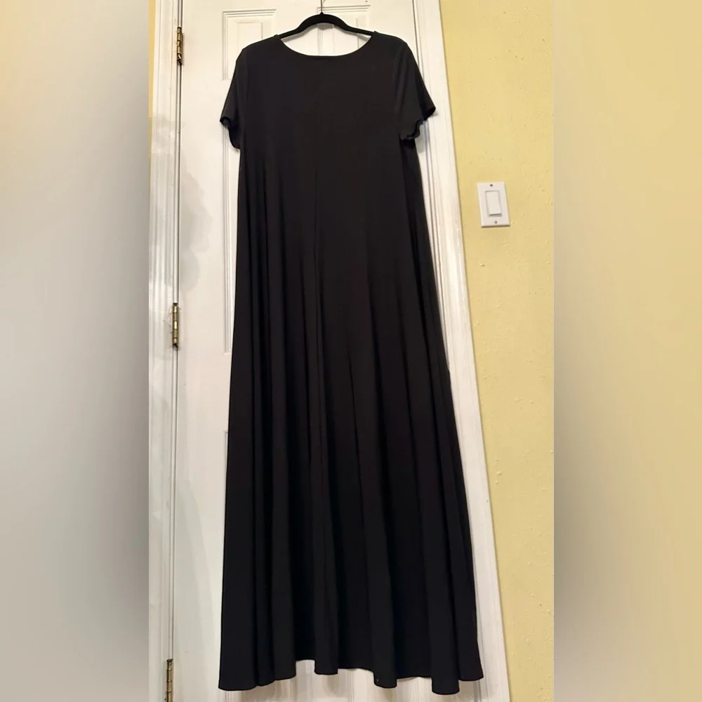 Lane Bryant Strappy Caged Cutout Front Black High Low Maxi Dress - Picture 2 of 8